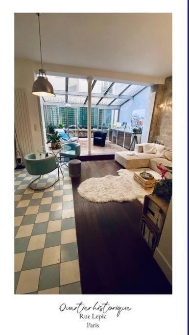 Villa Lepic, Luxury Flat In Montmartre With Private Terrasse-Appartement Entier Paris Bagian luar foto
