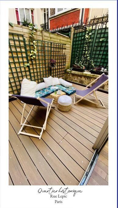 Villa Lepic, Luxury Flat In Montmartre With Private Terrasse-Appartement Entier Paris Bagian luar foto
